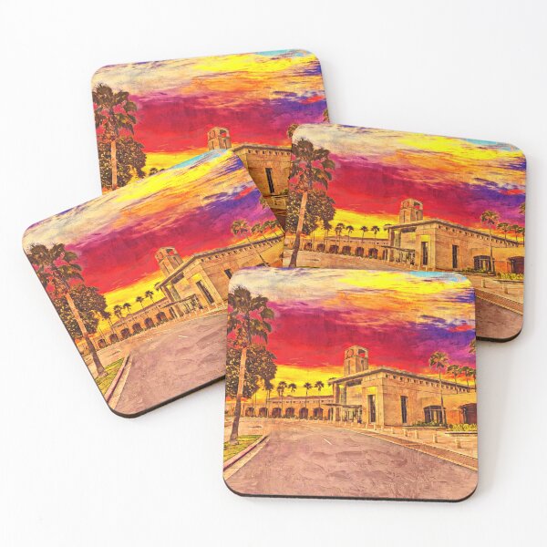 Item preview, McAllen Convention Center at sunset - digital painting designed and sold by NickoPrints.