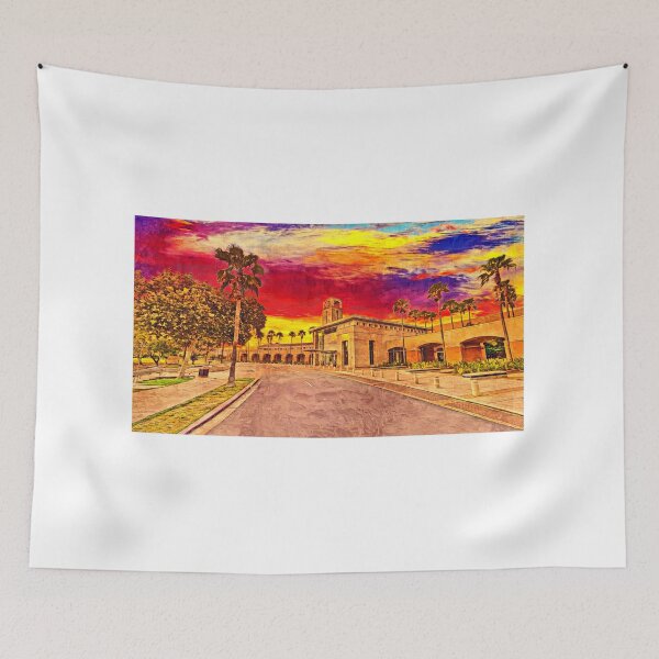 Item preview, McAllen Convention Center at sunset - digital painting designed and sold by NickoPrints.