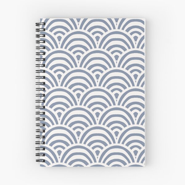 Item preview, Striped arches scallop - steel blue and cream  designed and sold by Chelsea Jay.