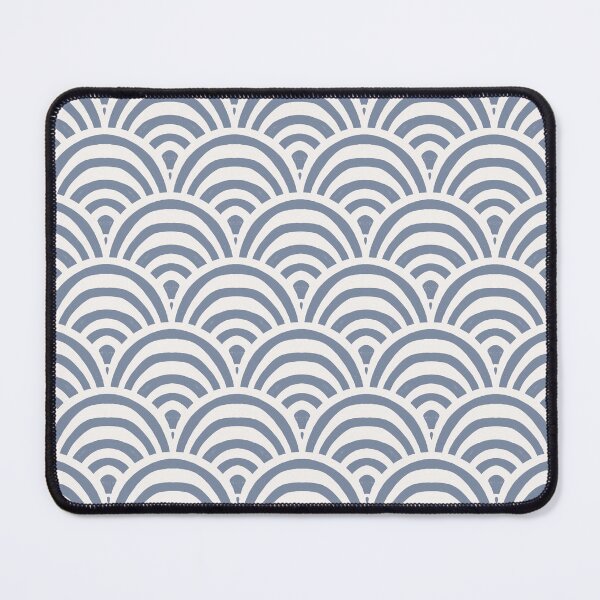 Item preview, Striped arches scallop - steel blue and cream designed and sold by Chelsea Jay.