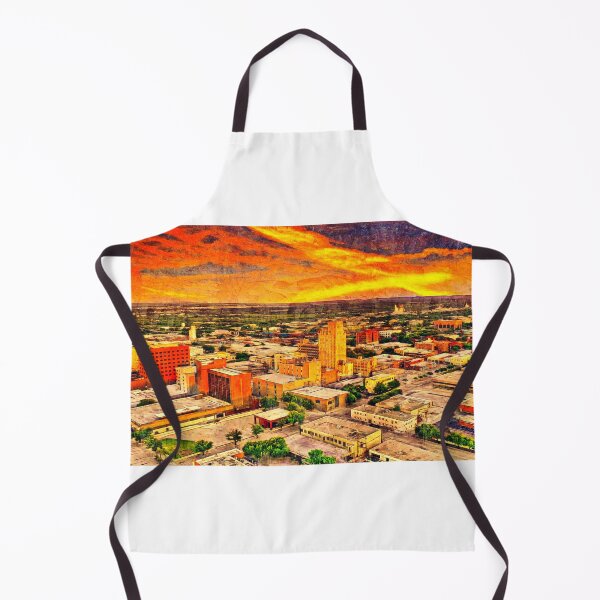 Item preview, Skyline of downtown Abilene, Texas, at sunset - digital painting designed and sold by NickoPrints.