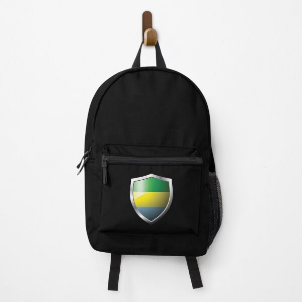 Item preview, Strong Gabon Flag Shield Country designed and sold by HelloFromAja.