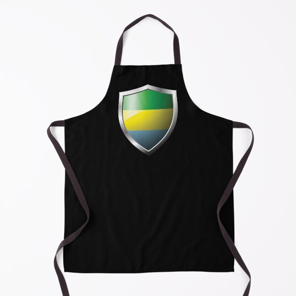 Item preview, Strong Gabon Flag Shield Country designed and sold by HelloFromAja.