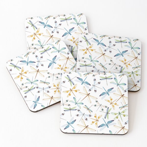 Item preview, watercolor seamless pattern dragonfly designed and sold by JoycePruit.