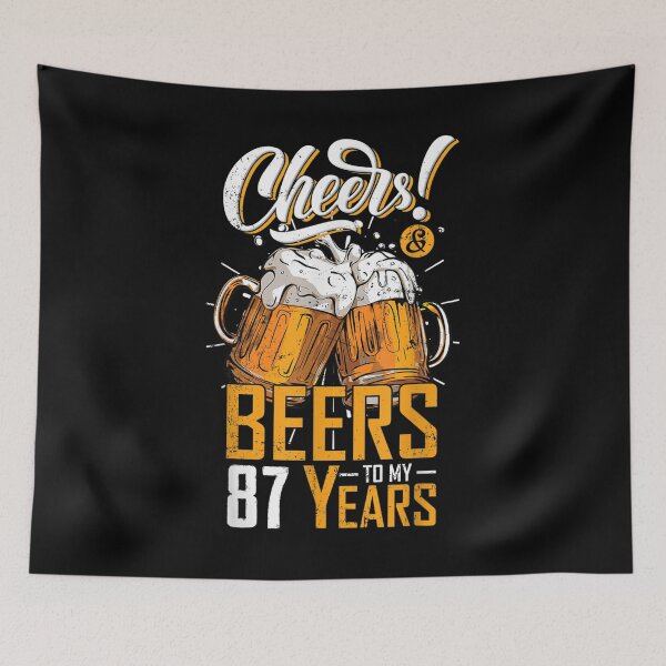 Item preview, Cheers And Beers To 87 Years 87th Funny Birthday Party Gifts  designed and sold by terrycar.