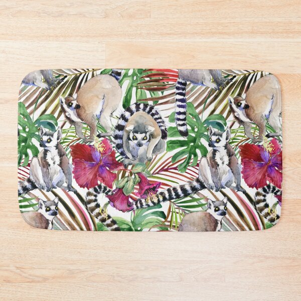 Item preview, watercolor tropical wildlife seamless pattern designed and sold by JoycePruit.
