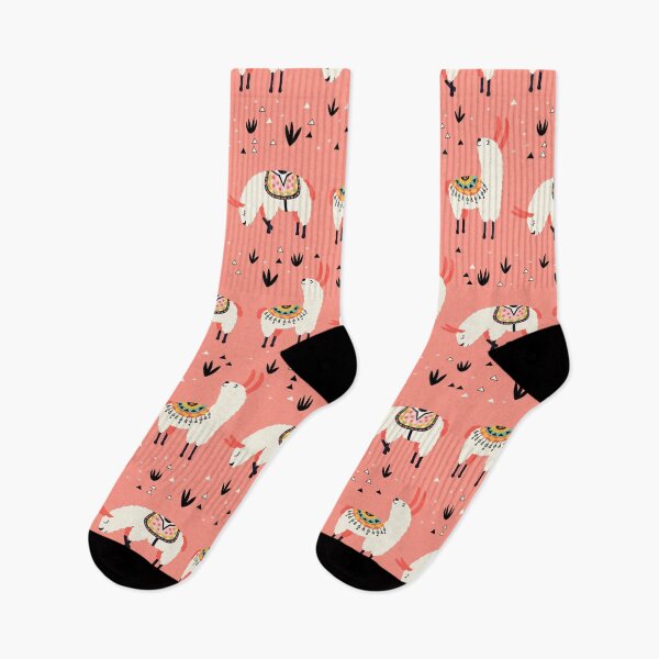 Item preview, White Llamas on a pink background designed and sold by JoycePruit.
