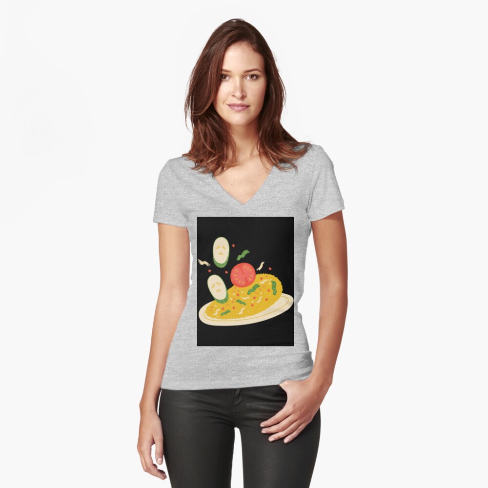 Item preview, Fitted V-Neck T-Shirt designed and sold by JiggsFashion.