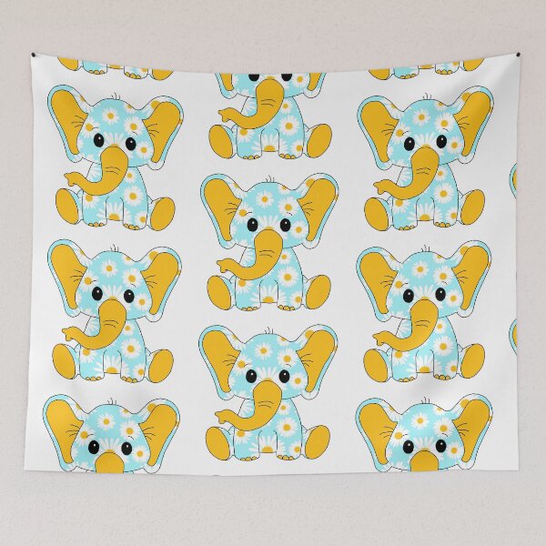 Item preview, sweet little elephant (daisy edition) designed and sold by ShipsinParadise.