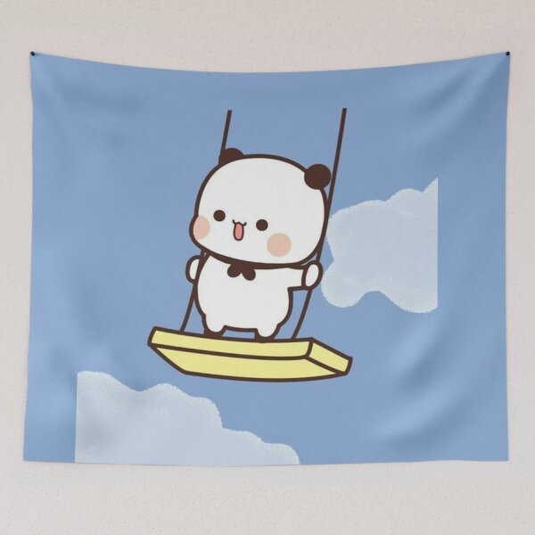 Item preview, Bubu is playing on the swing, panda bear couple bubu and dudu designed and sold by Collins Gonzales.