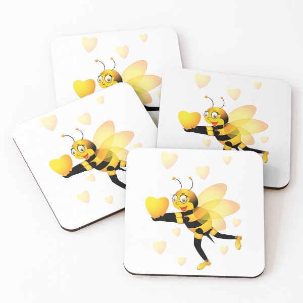 Item preview, honey bee falling in love illustration designed and sold by ZieProject.