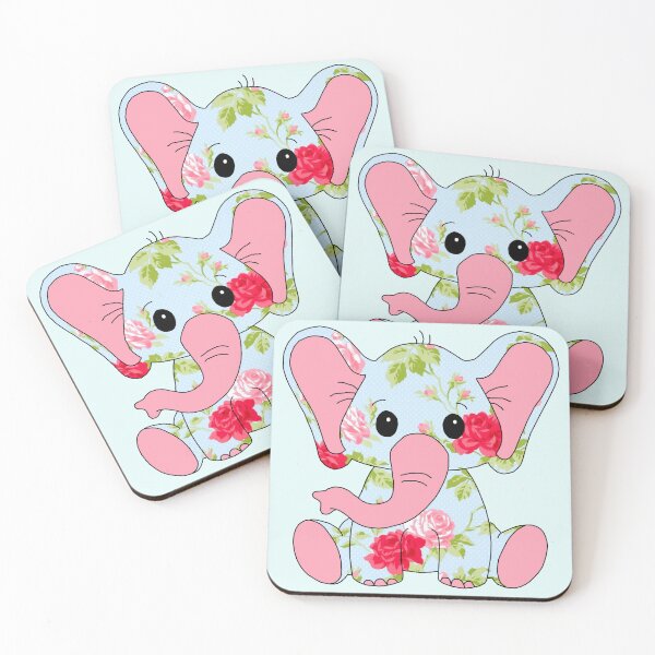 Item preview, sweet little elephant (floral edition) designed and sold by ShipsinParadise.