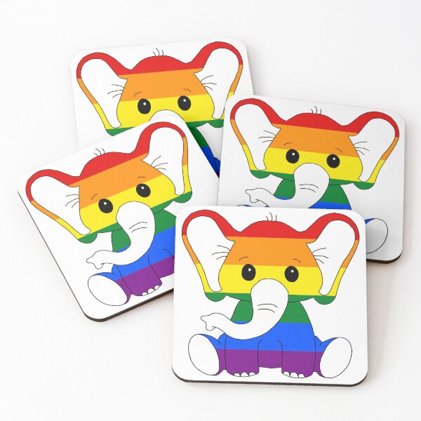 Item preview, sweet little elephant (pride edition) designed and sold by ShipsinParadise.