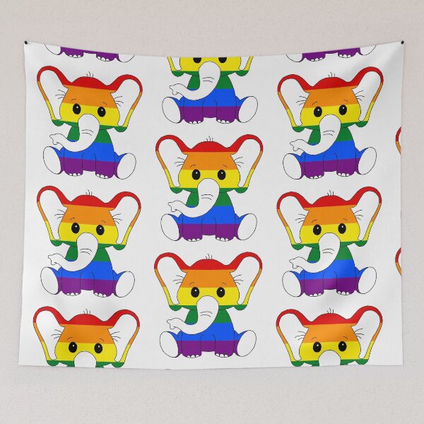 Item preview, sweet little elephant (pride edition) designed and sold by ShipsinParadise.