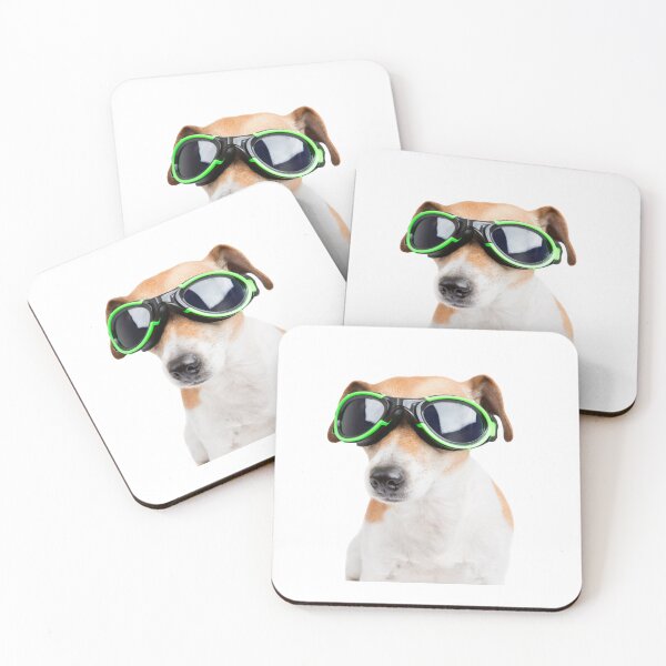 Item preview, funny dog ​​with green glasses designed and sold by JAG2B.
