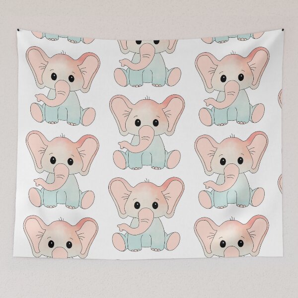 Item preview, sweet little elephant (watercolour edition) designed and sold by ShipsinParadise.