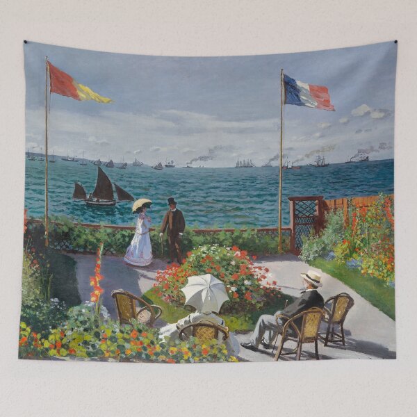 Item preview, Garden at Sainte-Adresse by Claude Monet,Vintage,landscape,famous painting,impressionist,seaside,French artist, designed and sold by Tamas Das.
