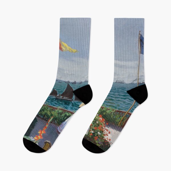 Item preview, Garden at Sainte-Adresse by Claude Monet,Vintage,landscape,famous painting,impressionist,seaside,French artist, designed and sold by Tamas Das.