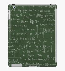 School geek blackboard pattern with different mathematical formulas and values. iPad Case/Skin