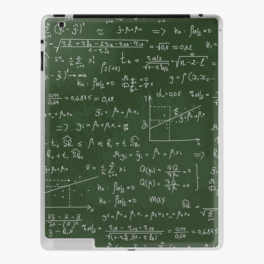 School Geek Blackboard Pattern With Different Mathematical Formulas And Values Ipad Case Skin By Photokot Redbubble