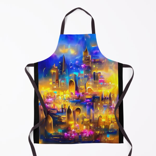 Item preview, City Lights 08 Enchanted Golden Cityscape designed and sold by mhfoto.