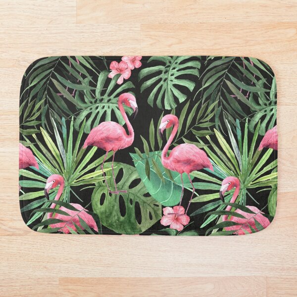 Item preview, Palm Leave With Flamingo Pattern designed and sold by PattenMonster.
