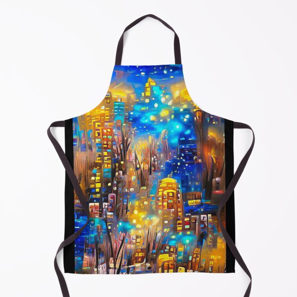 Item preview, City Lights 09 Golden Glitter and Blue Night designed and sold by mhfoto.