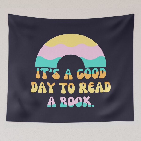 Item preview, It's A Good Day To Read A Book Retro Rainbow designed and sold by SunfullyYours.