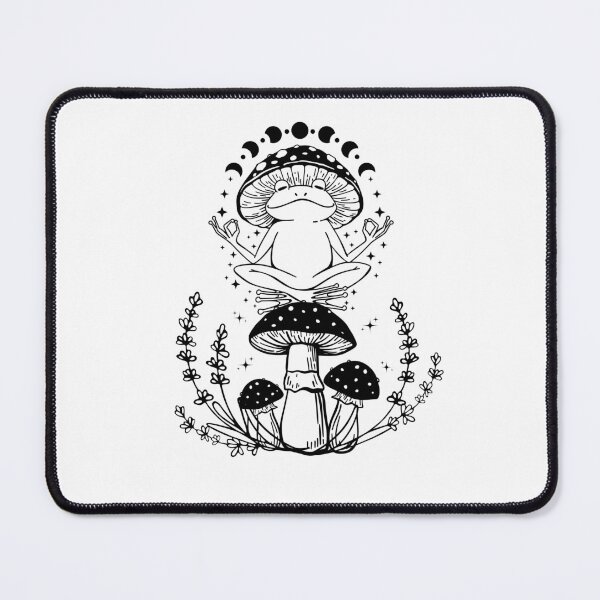 Item preview, Mystical Frog Aesthetic Meditate Meditating Frog Cottagecore Frog Moon Frog Mushroom Frog designed and sold by CaitU.