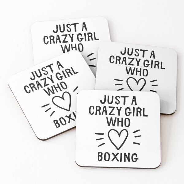 Item preview, Just a crazy girl who loves boxing designed and sold by TheGreenGoat.