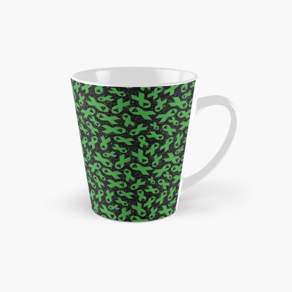 Item preview, Green Awareness Ribbon on Galactic Black designed and sold by KrisInStitches.