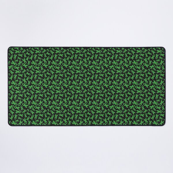 Item preview, Green Awareness Ribbon on Galactic Black designed and sold by KrisInStitches.