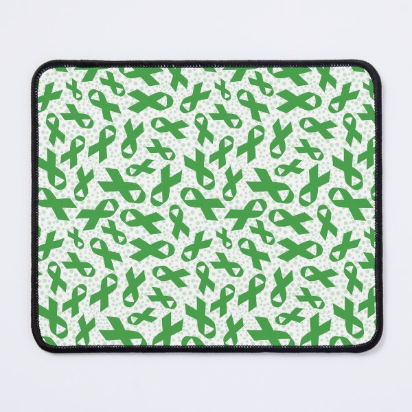 Item preview, Green Awareness Ribbon and Polkadots on White designed and sold by KrisInStitches.