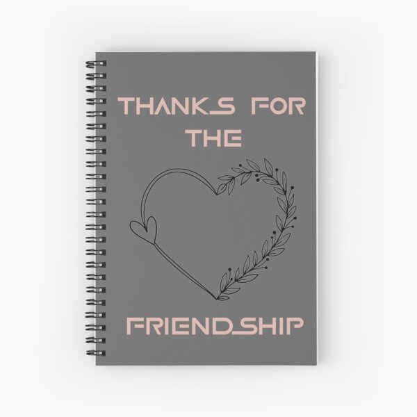 Item preview, Thanks for the Friendship Spiral Notebook designed and sold by crafts-gift.