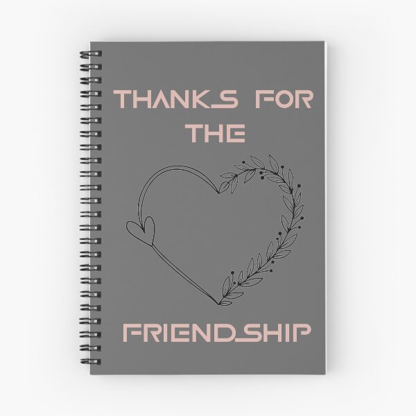 Item preview, Thanks for the Friendship Spiral Notebook designed and sold by crafts-gift.
