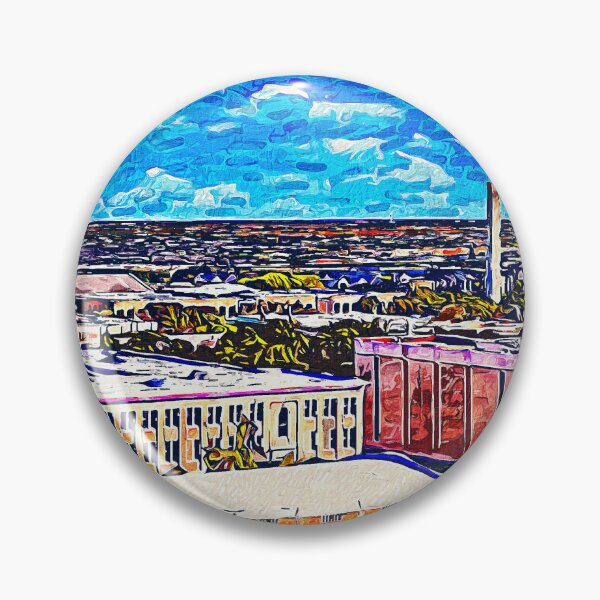 Item preview, Abilene Christian University campus aerial - impressionist painting designed and sold by NickoPrints.