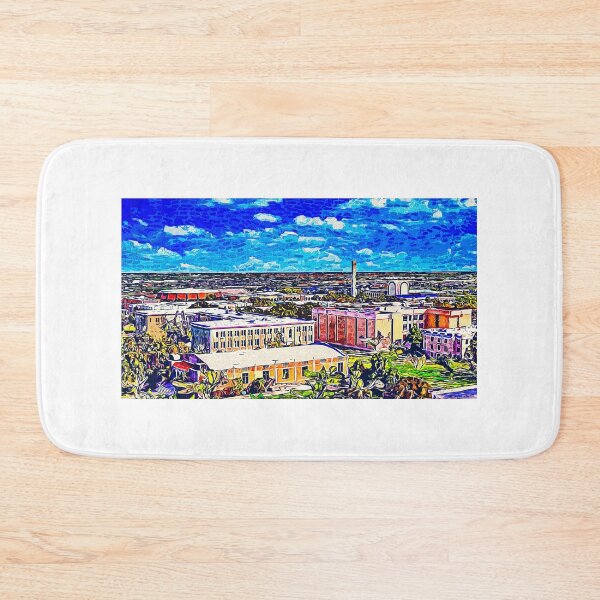 Item preview, Abilene Christian University campus aerial - impressionist painting designed and sold by NickoPrints.
