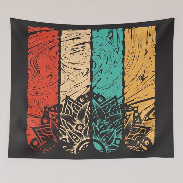 Artikelvorschau, Retro Vintager Blumen-wesentlicher T - Shirt entworfen und verkauft von NotUrAverageART.