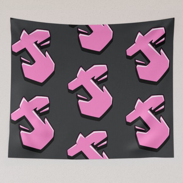 Item preview, Graffiti Letter J (Pink) designed and sold by NameGraffiti.