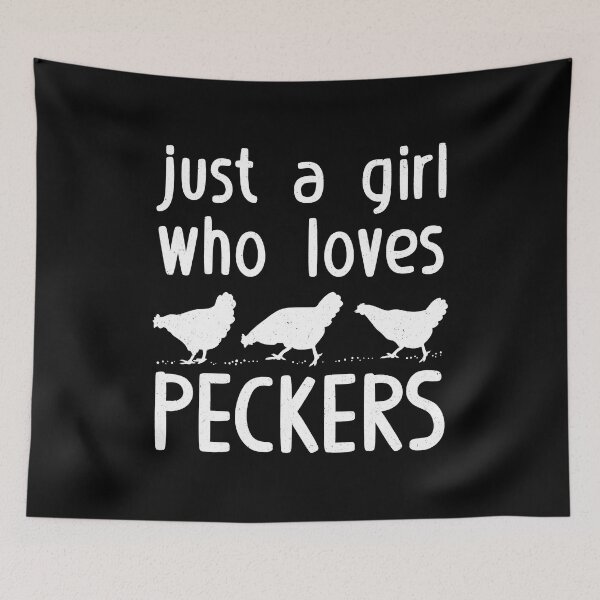Item preview, Just A Girl Who Loves Peckers Funny Chicken Quote Country Farm designed and sold by davetmccall.