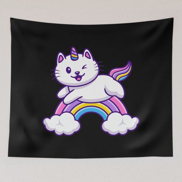 Item preview, Cute cat unicorn flying cartoon illustration. animal wildlife , customise car stickers Classic T-Shi designed and sold by hadderyagutt.