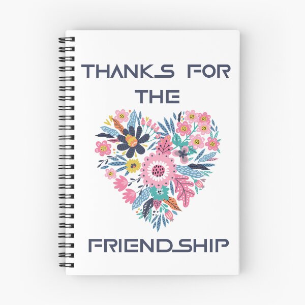 Item preview, Thanks for the Friendship Spiral Notebook designed and sold by crafts-gift.