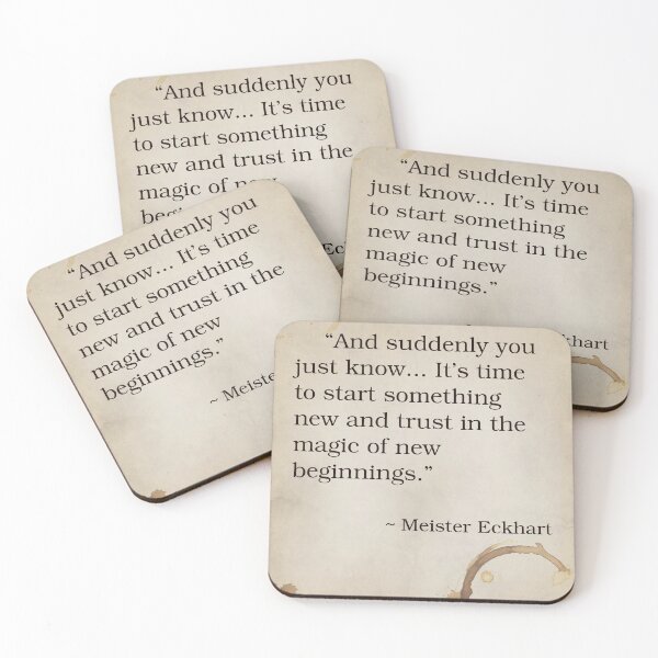 Item preview, Meister Eckhart Philosophy Writer Quote Inspirational Saying Poem Passion Life Happiness designed and sold by OnHeathAndMoor.