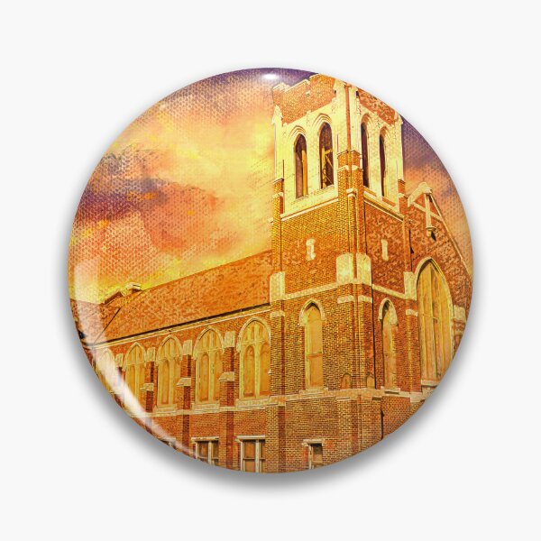 Item preview, The First Presbyterian Church in Abilene, Texas at sunset - digital painting designed and sold by NickoPrints.