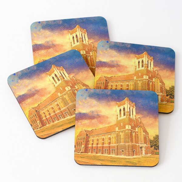 Item preview, The First Presbyterian Church in Abilene, Texas at sunset - digital painting designed and sold by NickoPrints.