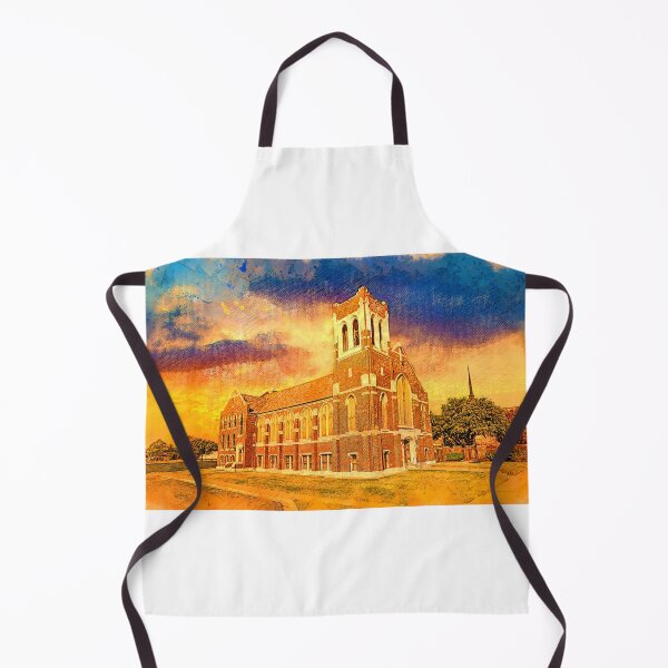 Item preview, The First Presbyterian Church in Abilene, Texas at sunset - digital painting designed and sold by NickoPrints.