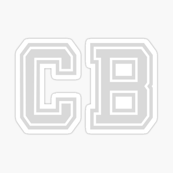 Item preview, C.B. Varsity Initials | Varsity Letters | Black And White | Personalised Gifts designed and sold by Avo And Sriracha.