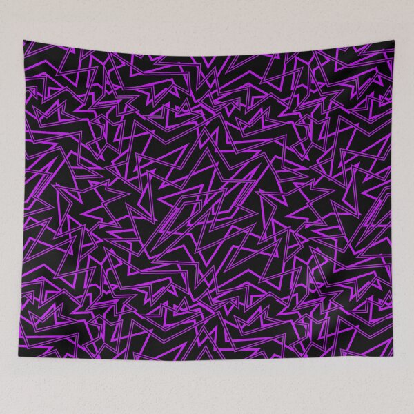 Item preview, Abstract Contemporary Pattern Black and Purple designed and sold by SoccaTamam.