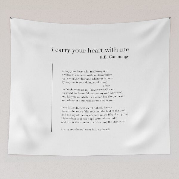 Item preview, i carry your heart with me by E.E. Cummings designed and sold by wisemagpie.