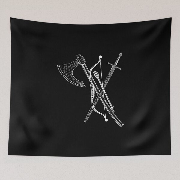 Item preview, The Golden Trio Axe Sword Bow designed and sold by The Junto Shop.